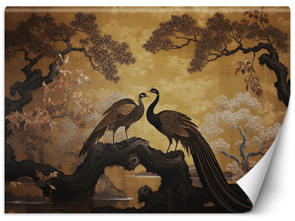Gario Fototapeta Pávy na strome Materiál: Vliesová, Rozmery: 150 x 105 cm