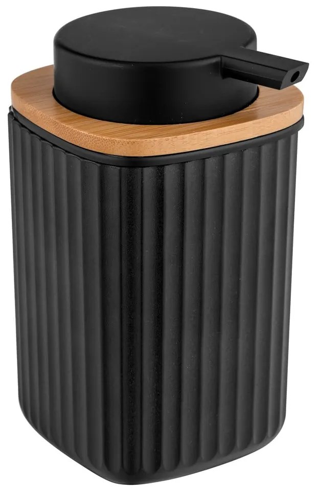 Čierny dávkovač na mydlo Wenko Rotello