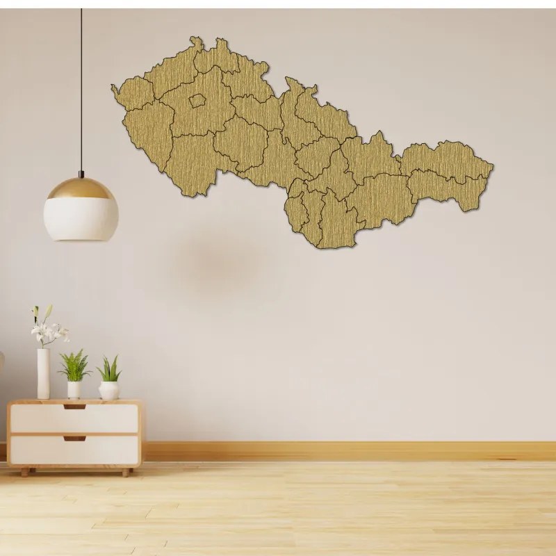 Veľká drevená mapa Slovensko a Česko | SENTOP M011