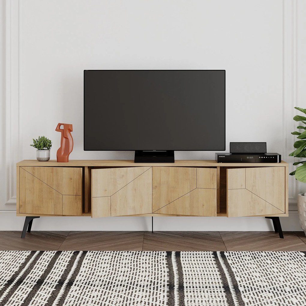 TV stolík/skrinka Duben (Dub). Akcia -18%. Vlastná spoľahlivá doprava až k Vám domov. 1073285