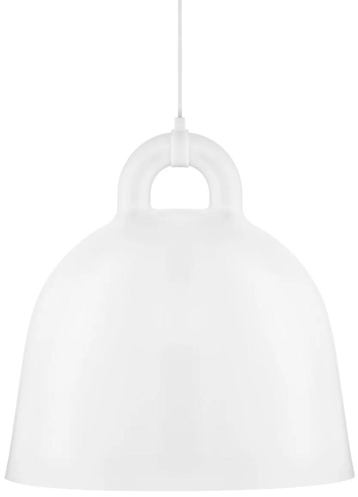 Závesná lampa Bell, veľká – biela