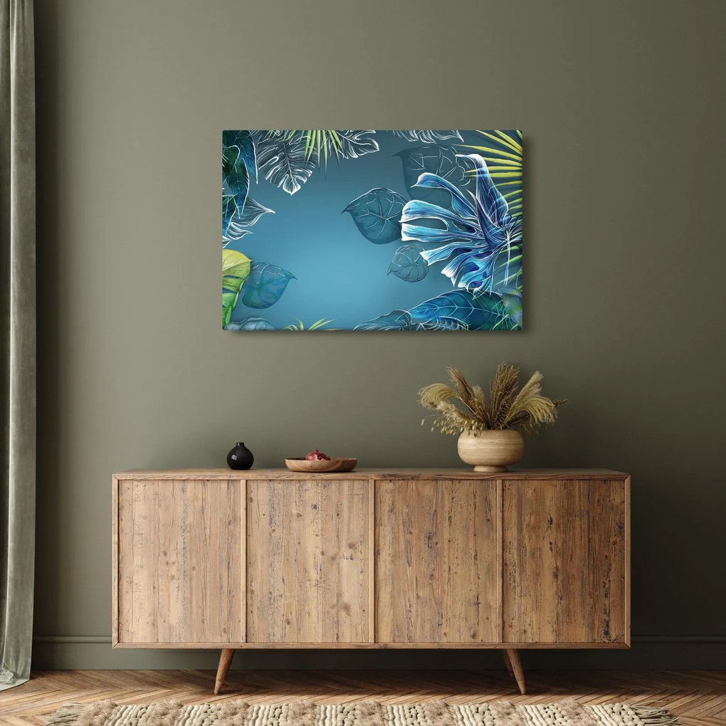 Obraz - Listy tropických rastlín (90x60 cm)