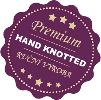 Diamond Carpets India Ručne viazaný kusový koberec Diamond DC-JK 1 SILVER/BLACK, šedá, chodba / predsieň