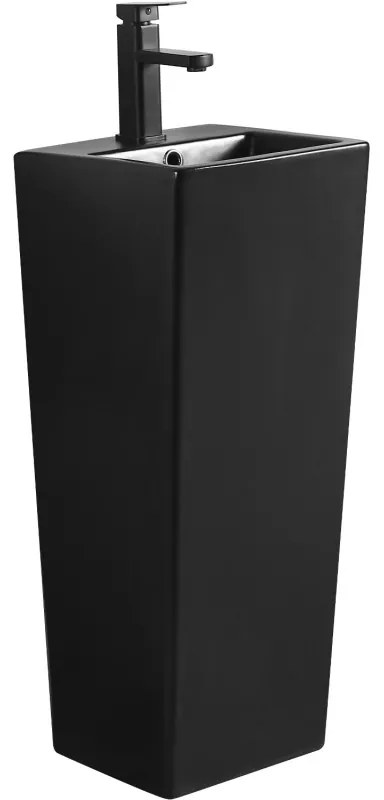 Mexen Sira, voľne stojace umývadlo 33x32x83 cm, čierna matná, 26023370