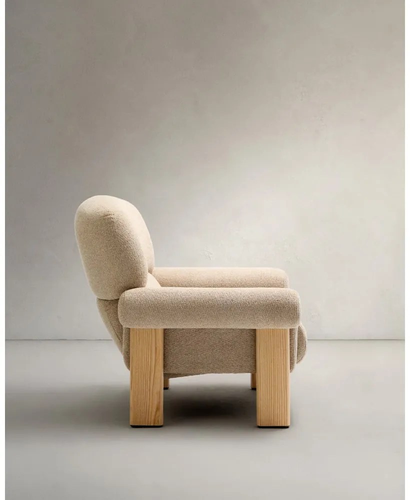 Béžové ženilkové kreslo Nema – Kave Home