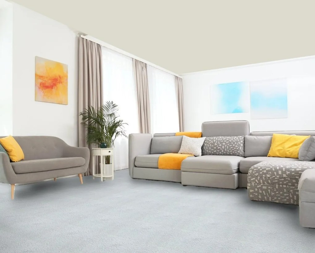 Koberec metráž La Scala 6932, na mieru, šíře 4m, šedá, twinback (filc+juta), obchodné priestory, ITC