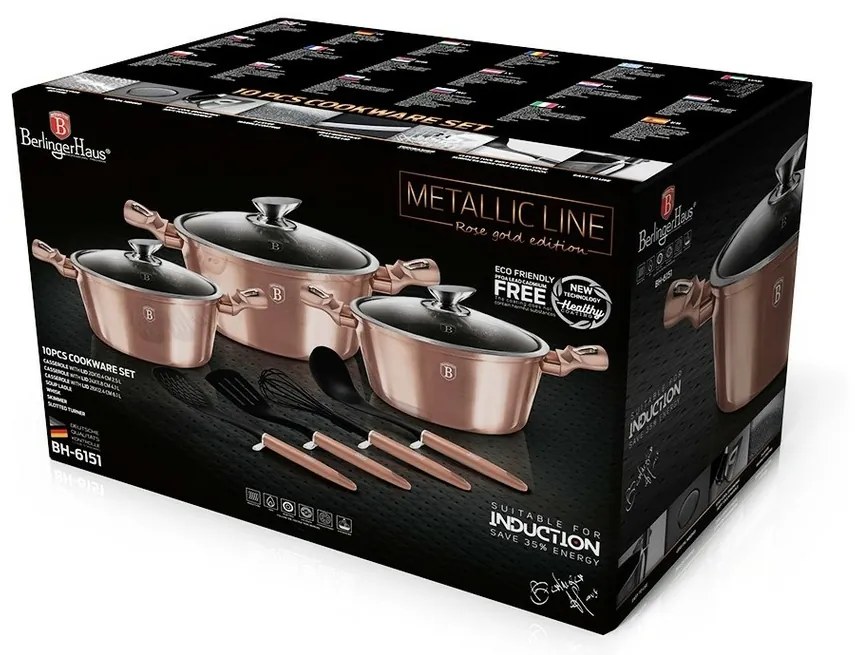 Berlinger Haus 10-dielna súprava hrncov Rosegold Metallic Line