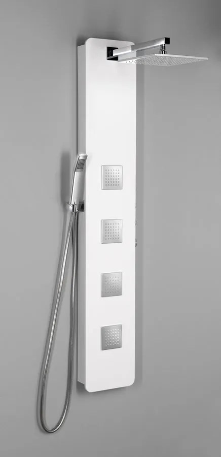 Polysan Polysan, SPIRIT SQUARE sprchový panel s termostatickou batériou 250x1550mm, biela, 81151