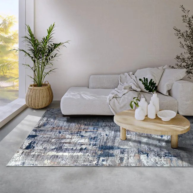 Koberec Elle Decoration Imagination Malard tmavomodrý / béžový