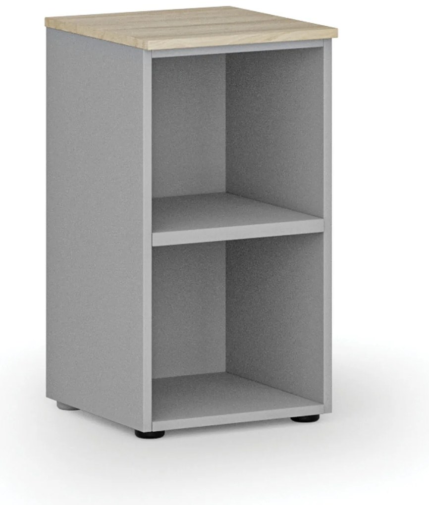 Kancelársky regál PRIMO GRAY, 400 x 420 x 740 mm, sivá/dub prírodný