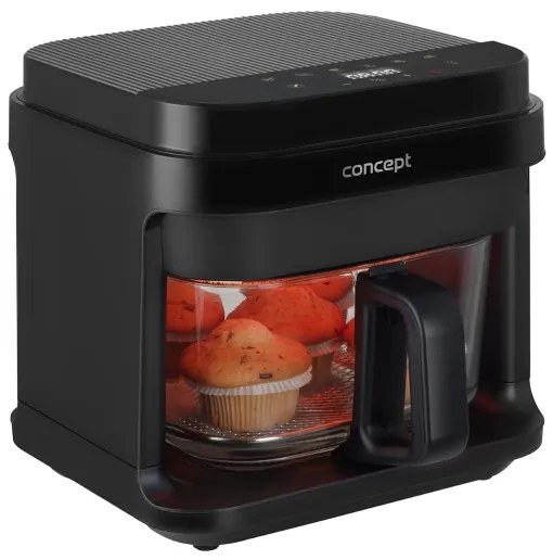 Concept FR5500 - Teplovzdušná fritéza GLASS & FAST 5,5 l 1200W/230V čierna