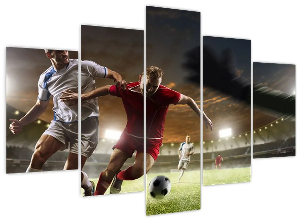Obraz - Futbalisti v akcii (150x105 cm)