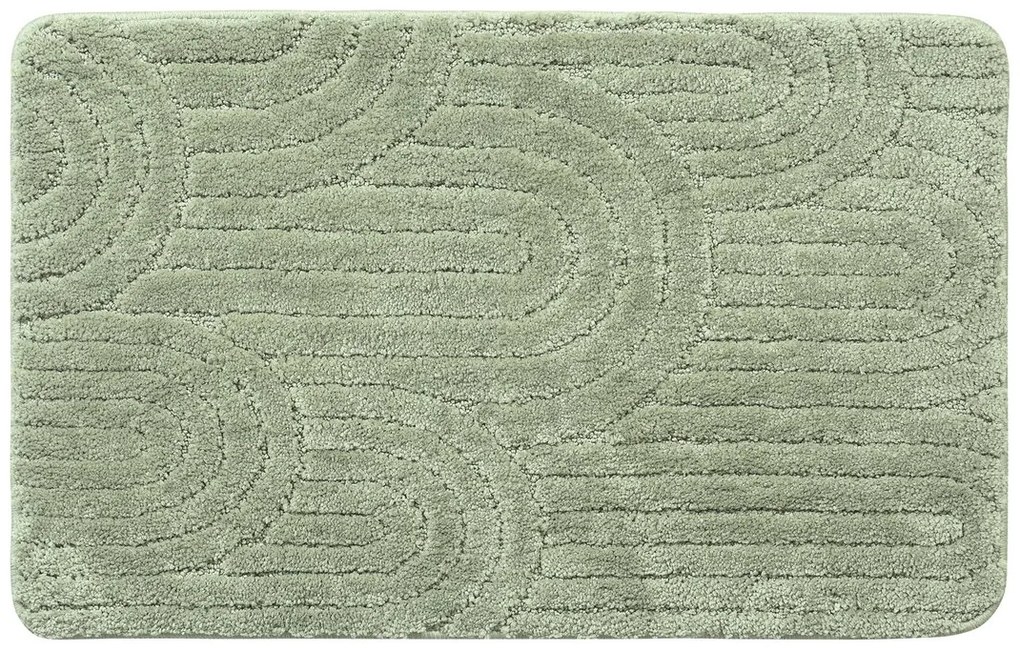 Aqualine Aqualine, RIST kúpeľňová predložka, 50x80cm, 100% polyester, protišmyk, zelená, NI8594