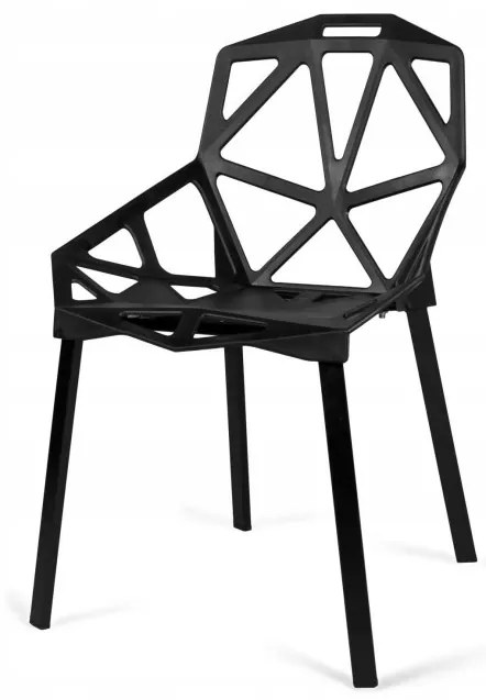 Set štyroch jedálenských stoličiek VECTOR čierne (4 ks)