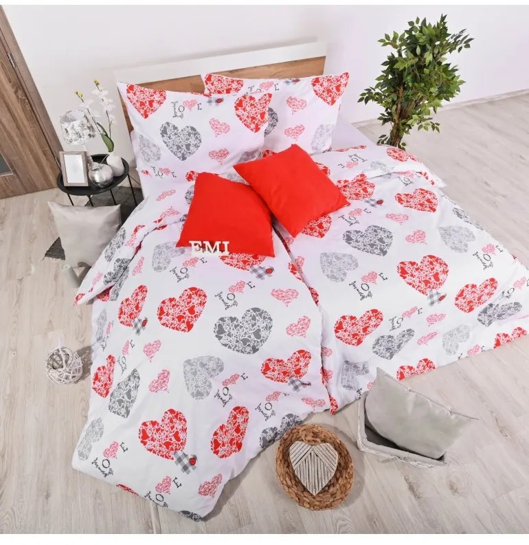 OBLIEČKY BAVLNENÉ MARIELA EMI, Štandardný set jednolôžko obsahuje 1x 140x200 + 1x 70x90