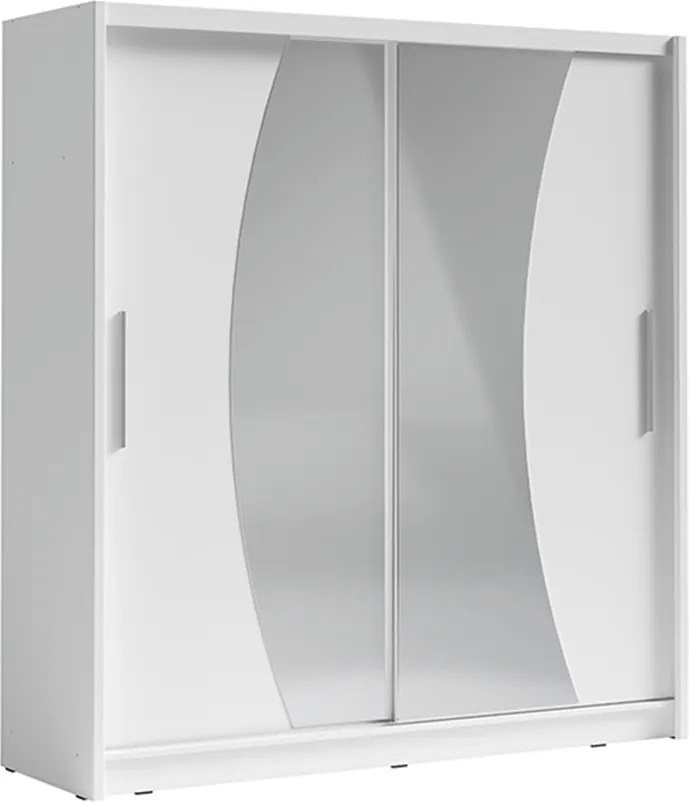 Skriňa s posúvacími dverami, biela, BIRGAMO TYP 2
