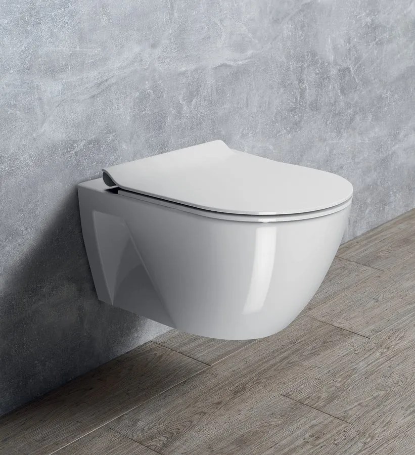 GSI GSI, PURA ECO závesná WC misa, Swirlflush, 55x36 cm, biela ExtraGlaze, 880711