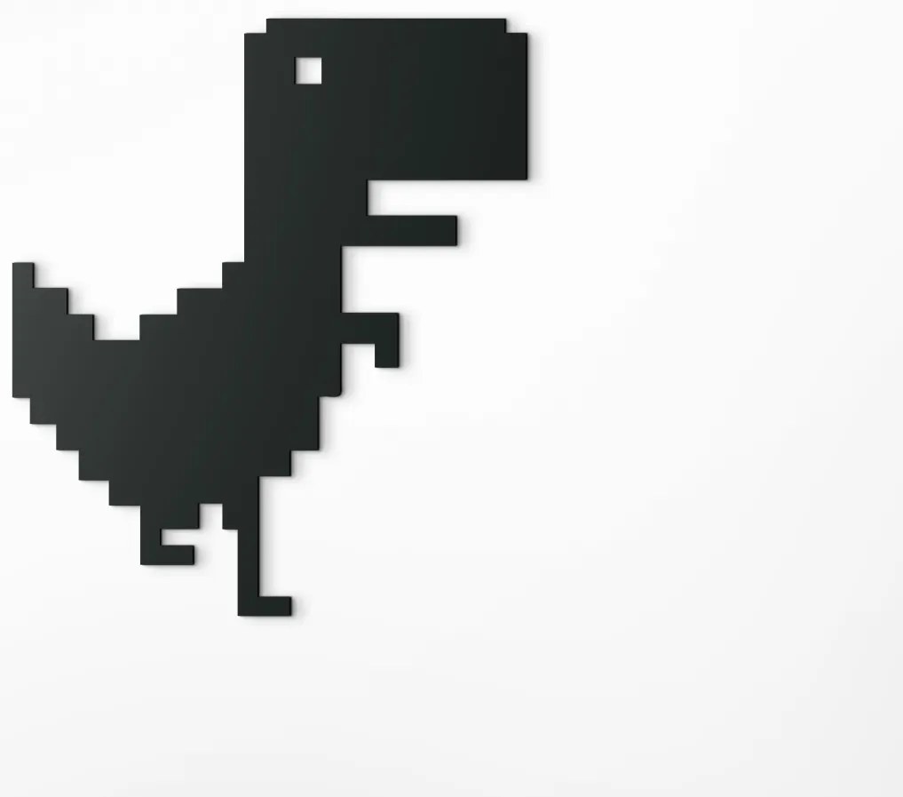 drevko Detská nálepka na stenu Dinosaurus Rozmer obrazu: 37,5 x 32,5 cm, Farba dekorácie: Čierna