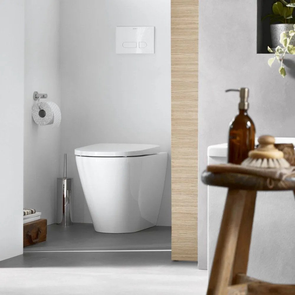 DURAVIT D-Neo samostatne stojace WC Rimless ku stene, s hlbokým splachovaním, 370 x 580 mm, biela, s povrchom HygieneGlaze, 2003092000