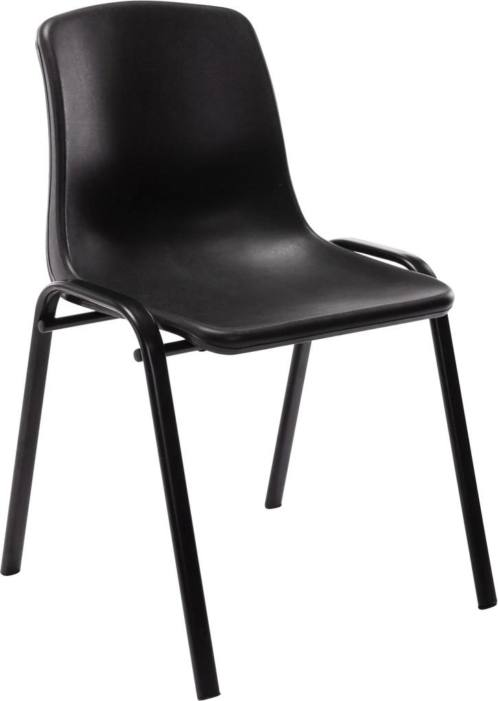 Stohovateľná plastová stolička Nowra Farba Čierna