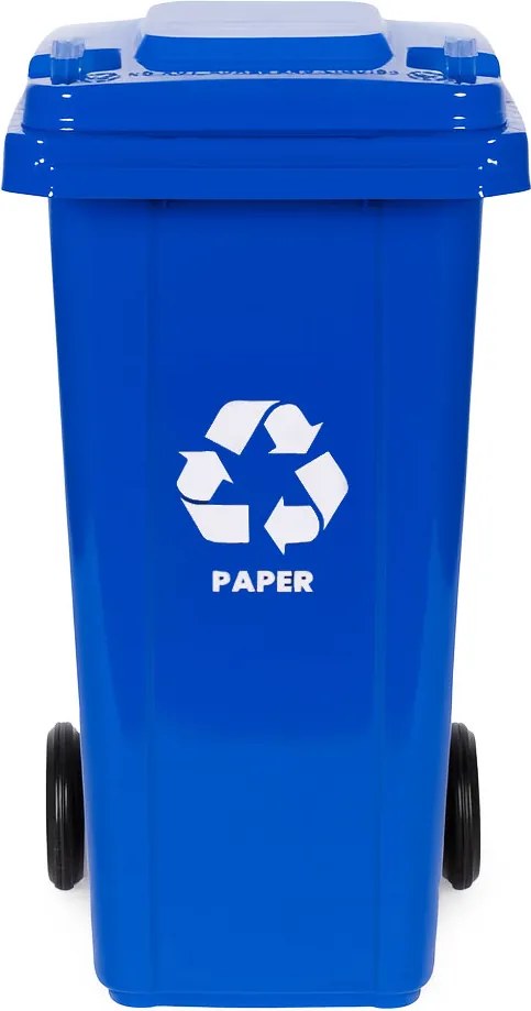 MULTISTORE Odpadkový kôš 120L odpadkový kôš modrý odpadový papier gumové kolieska
