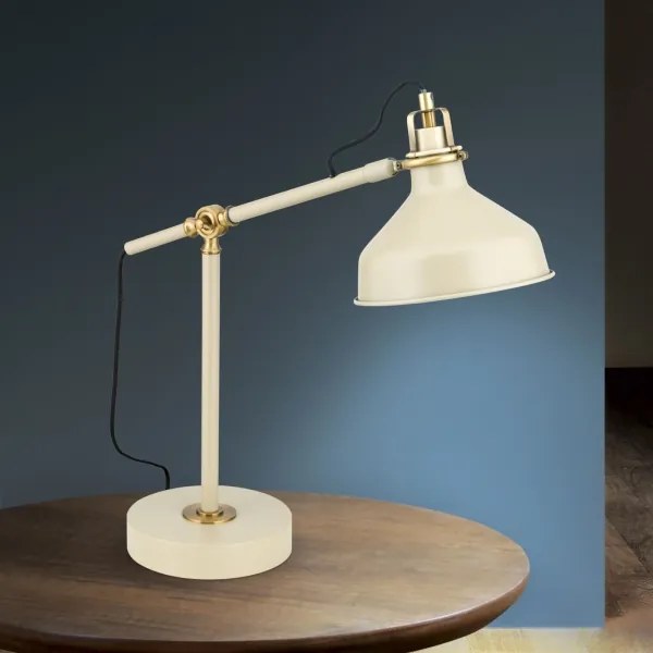 Orion LA 4-1222/1 - Stolná lampa SCHILLER 1xE27/40W/230V krémová/bronz