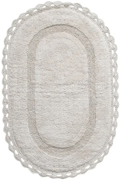 Kúpeľňový koberček béžový ovál