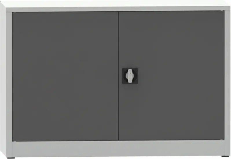 Dielenská policová skriňa na náradie KOVONA JUMBO, 1 polica, zváraná, 800 x 1200 x 600 mm, sivá / tmavo sivá