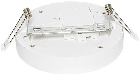 Sada 6 zapustených alebo povrchových bodových svetiel biela 14 cm vrátane LED 3-krokové stmievanie do tepla s prepínačom Dip - Trans