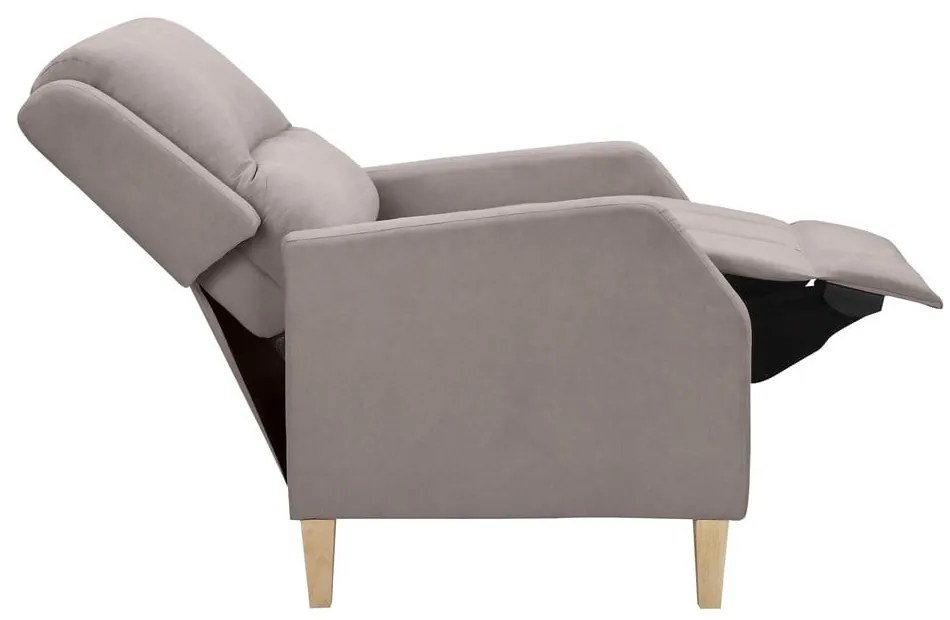 Sivé relaxačné kreslo Dina – Støraa