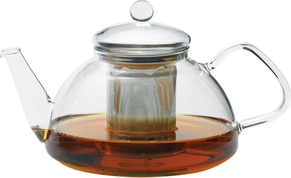 THEO 1,2 l Steel - sklenená kanvica s nerezovým sitkom