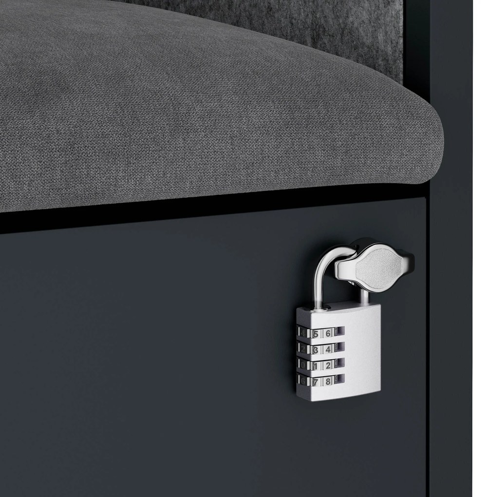 Akustická kabína SALLY MentalBox 1150 mm – antracitový korpus, sivé sedadlo