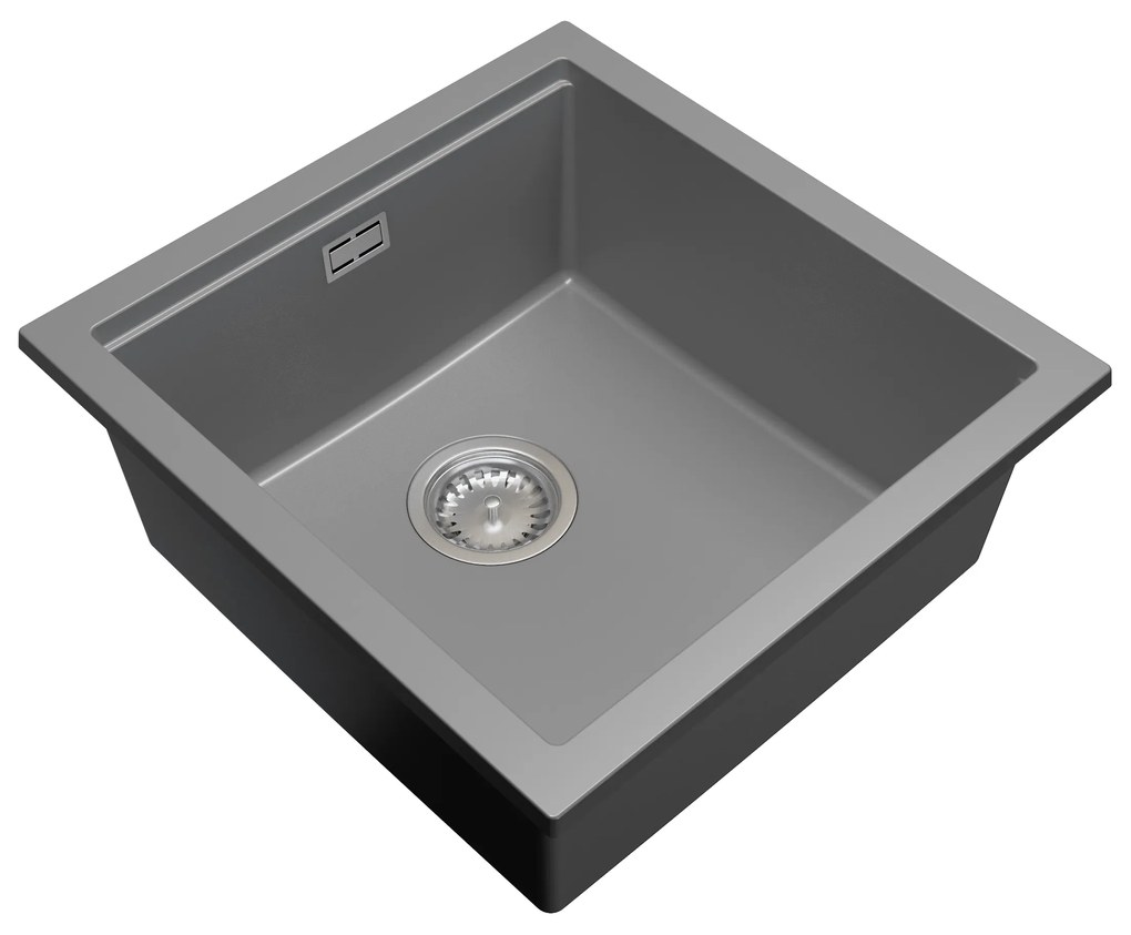 Gamma Decor 4850, 1-komorový granitový drez 480x500x215 mm, šedá, GMA-ZLE000166