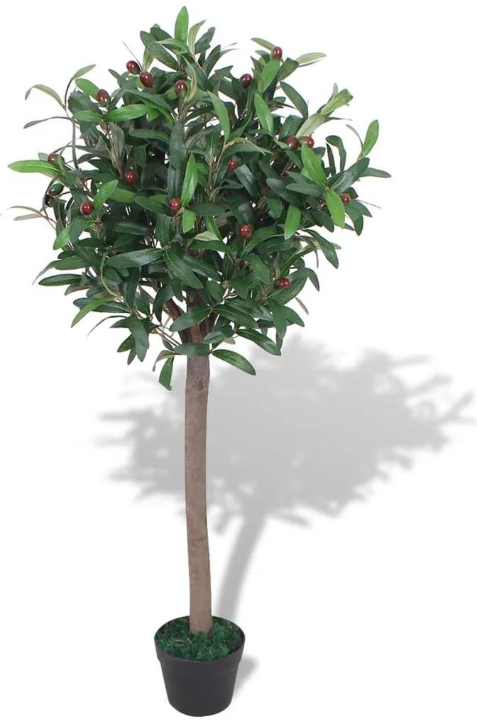 vidaXL Umelá rastlina, vavrín s kvetináčom 120 cm, zelený