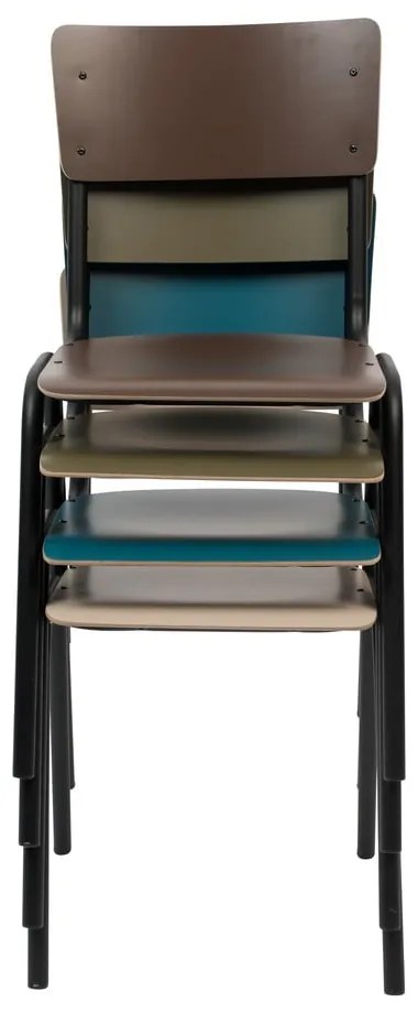 Jedálenské stoličky v súprave 4 ks v petrolejovej farbe Back to school - Zuiver