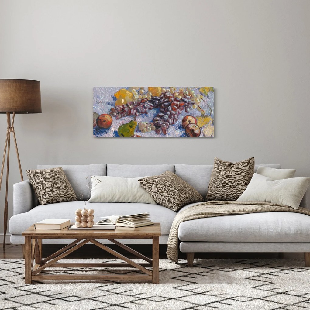 Obraz - Vincent van Gogh, Grapes, Lemons, Pears, and Apples, reprodukcia (120x50 cm)