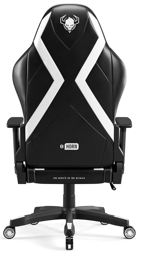 Herné kreslo Diablo X-Horn 2.0 Normal Size, čierno-biele