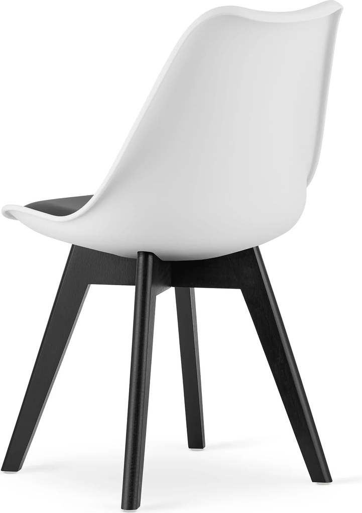 AKCIA Bieločierna stolička BALI MARK s čiernymi nohami II. akosť
