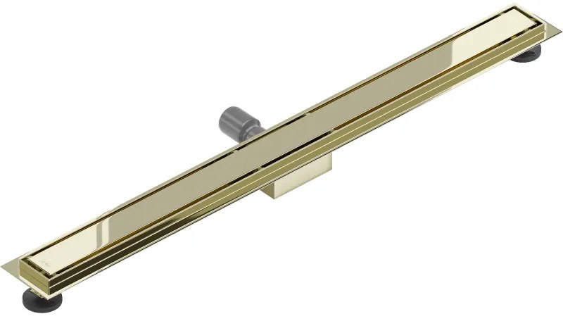 Mexen Flat nerezový sprchový žľab 80 cm (2v1) - vzor M13 , zlatá, 1510080-15