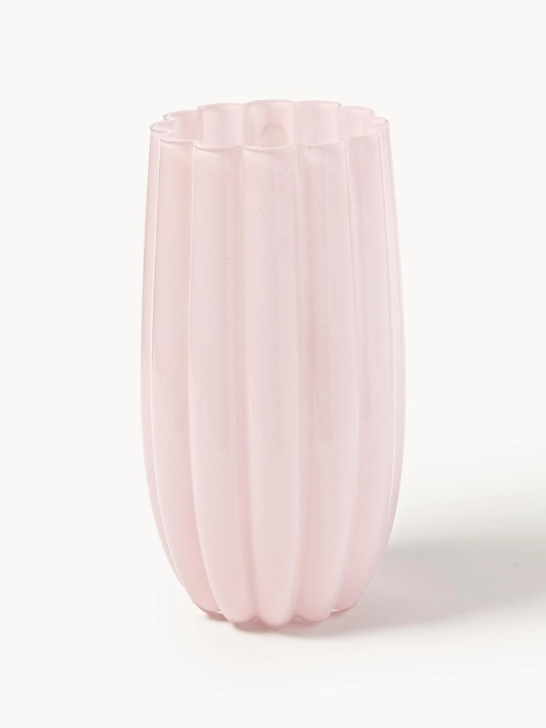 Ručne fúkaná sklenená váza Melon, V 38 cm