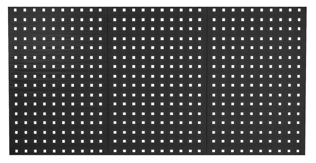 Stena na náradie PAULA, 1200 x 600 x 10 mm, All Black: čierna
