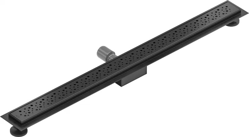 Mexen Flat nerezový sprchový žľab 80 cm, vzor M12, čierna, 1721080-15