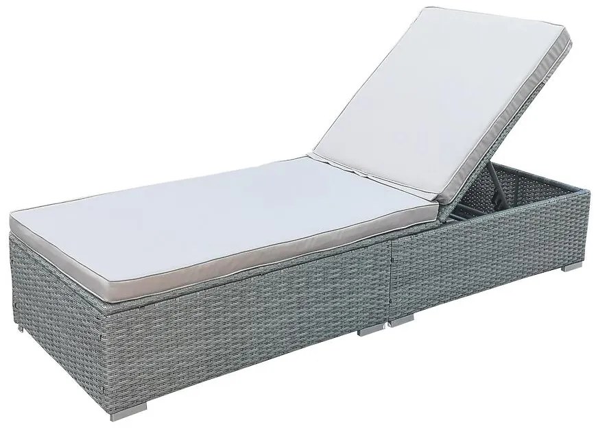 Záhradné ležadlo New York sivé