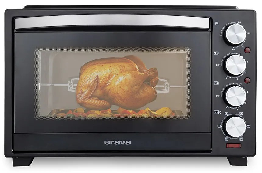 Orava Elektra-C38 elektrická rúra s dvojplatničkovým sklokeramickým varičom, 38 l