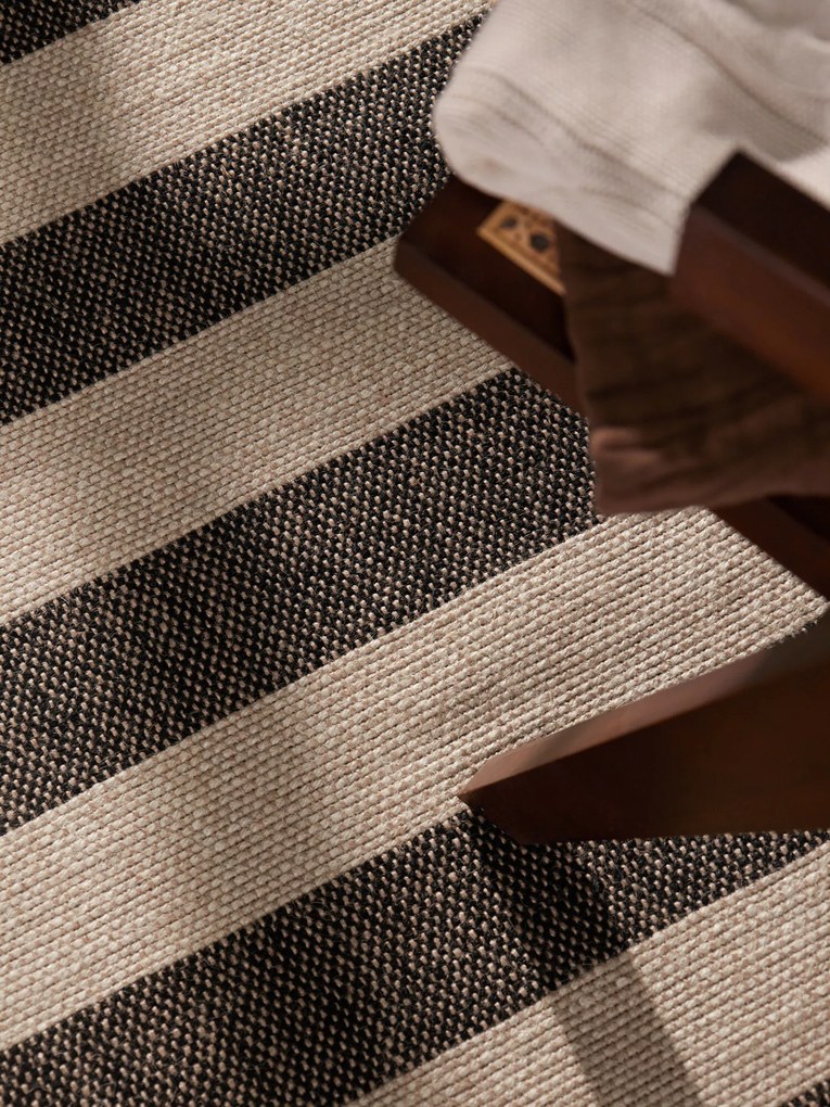 Hanse Home, Behúň Handloom 106334 Playa White Black, 80x300, čiernobiela, chodba / predsieň