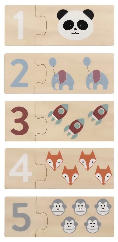 Drevené detské puzzle (počet dielikov 20) Numbers – Kindsgut