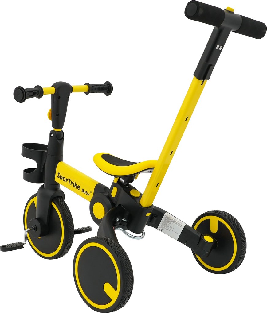 Ramiz Detský bicykel Happy Bike 3v1 Sportrike žltý