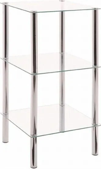 XXXLutz REGÁL, chrómová, 39/77/39 cm - Regály - 001931007403