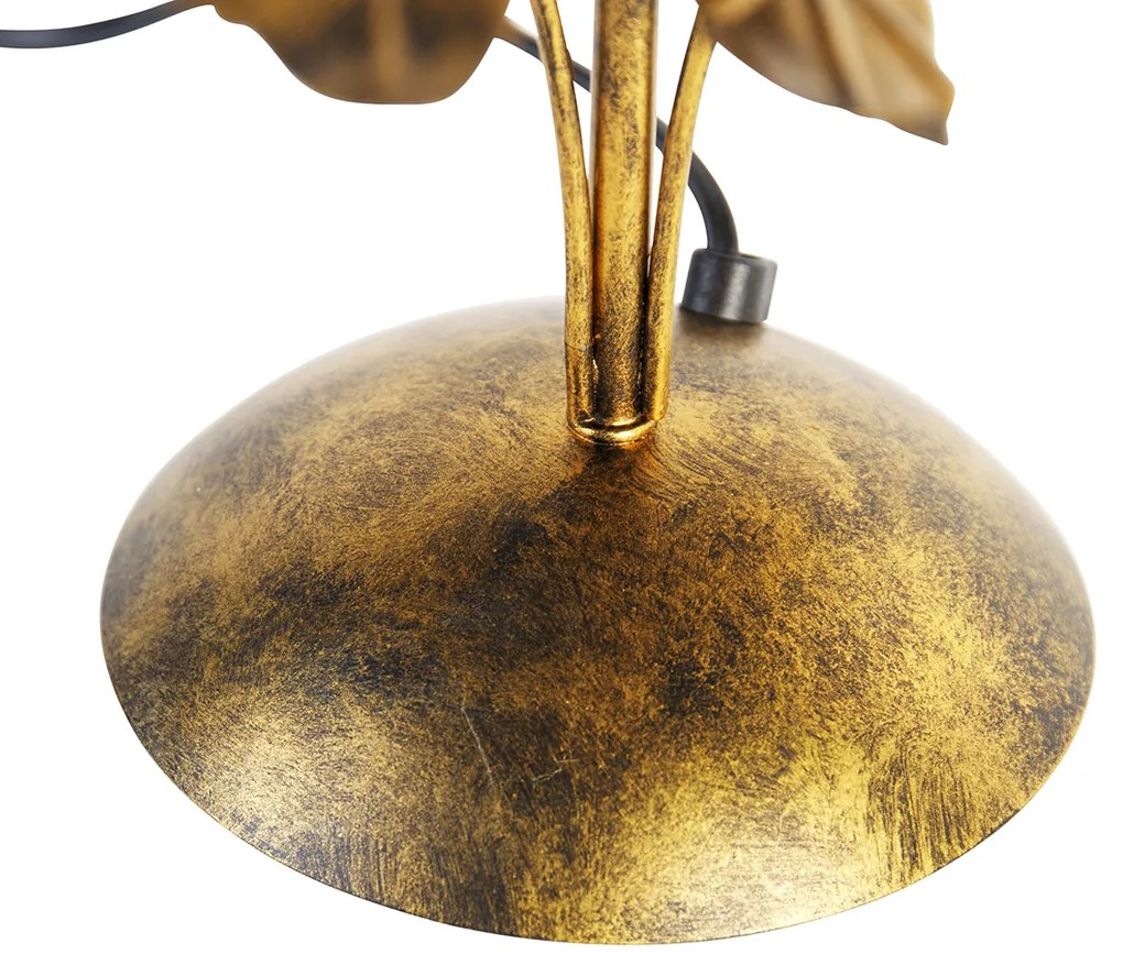 Vintage stolná lampa staroružová 40 cm bez tienidla - Linden