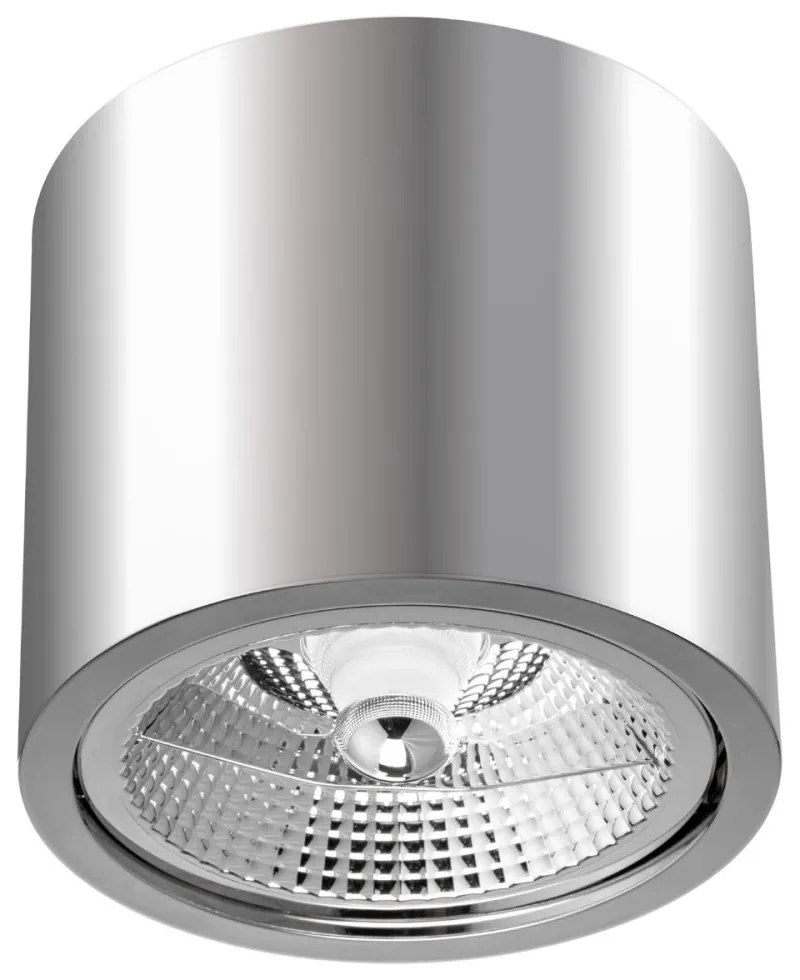 Povrchová montáž SPOT GU10 AR111 Round Gloss Chrome Metallic 105 mm